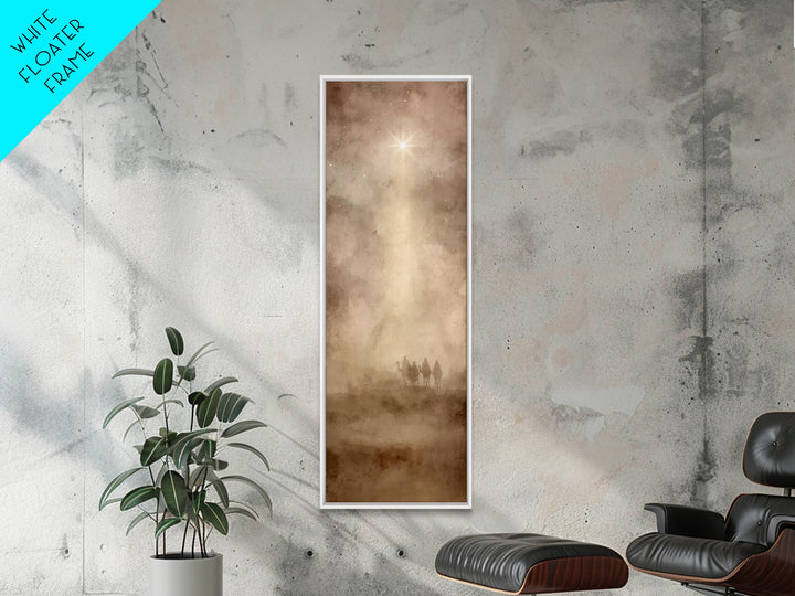 Holy Desert Path, Framed Canvas Print, Christian Art Canvas, Christmas Art Work, Tall Narrow Wall Art, Large Christian Painting, Christian