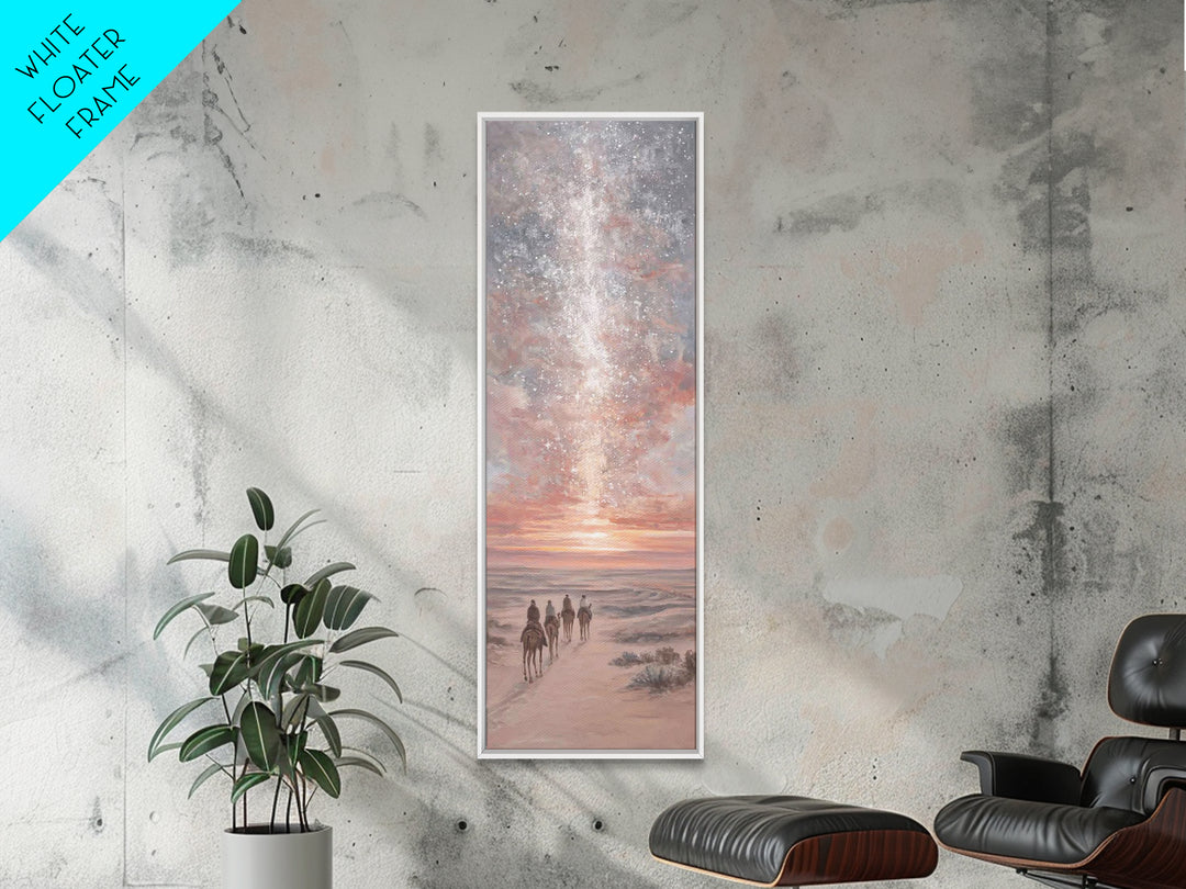 Blessed Night Sky | Framed Canvas Print | Christian Art Print | Christmas Art | Narrow Art | Framed Christian Art | Christmas Canvas Wall A