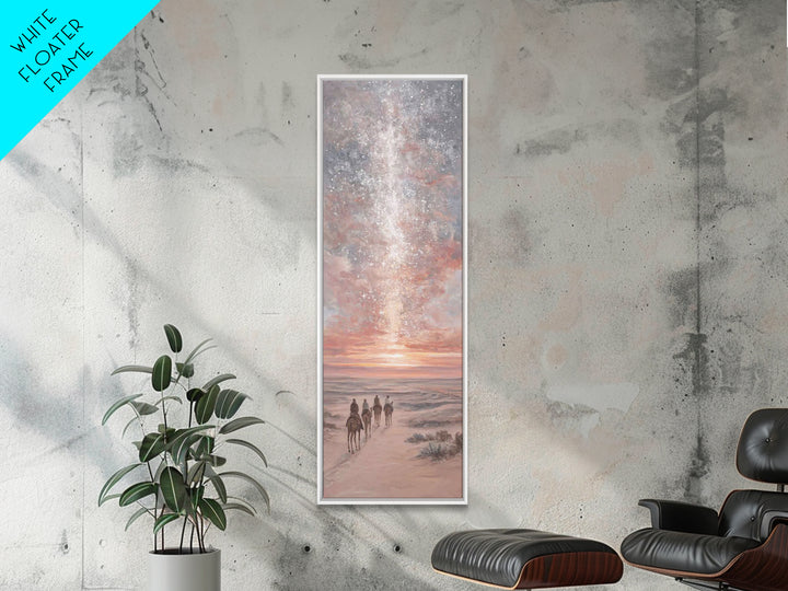 Blessed Night Sky | Framed Canvas Print | Christian Art Print | Christmas Art | Narrow Art | Framed Christian Art | Christmas Canvas Wall A