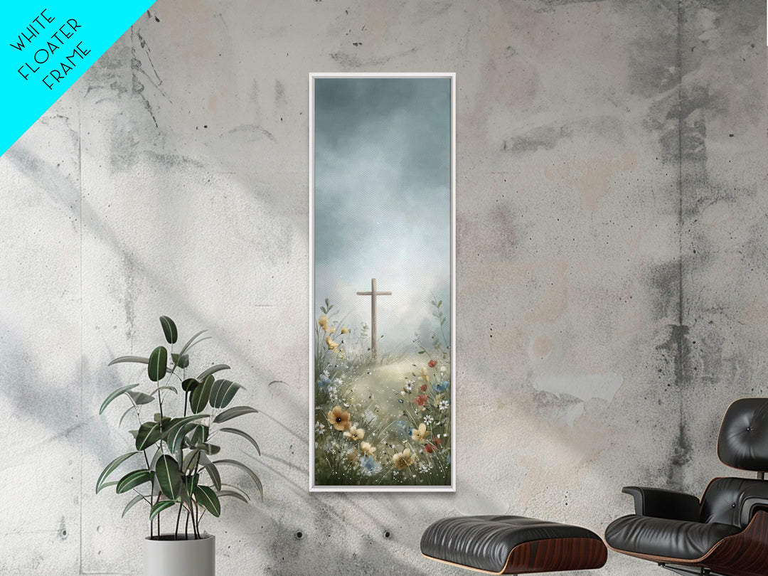 Pathway To Grace – Framed Canvas Print – Tall Narrow Wall Art – Christian Art Canvas – Christian Painting – Christmas Art – Christian Decor