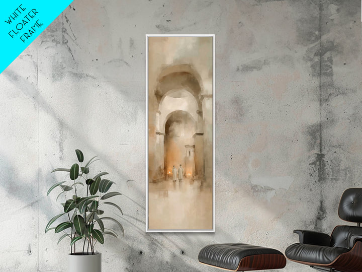 Sanctuary Passage Walk – Framed Canvas Print – Narrow Art – Christian Wall Art – Abstract Christian Art – Christian Art Work – Christian Gi