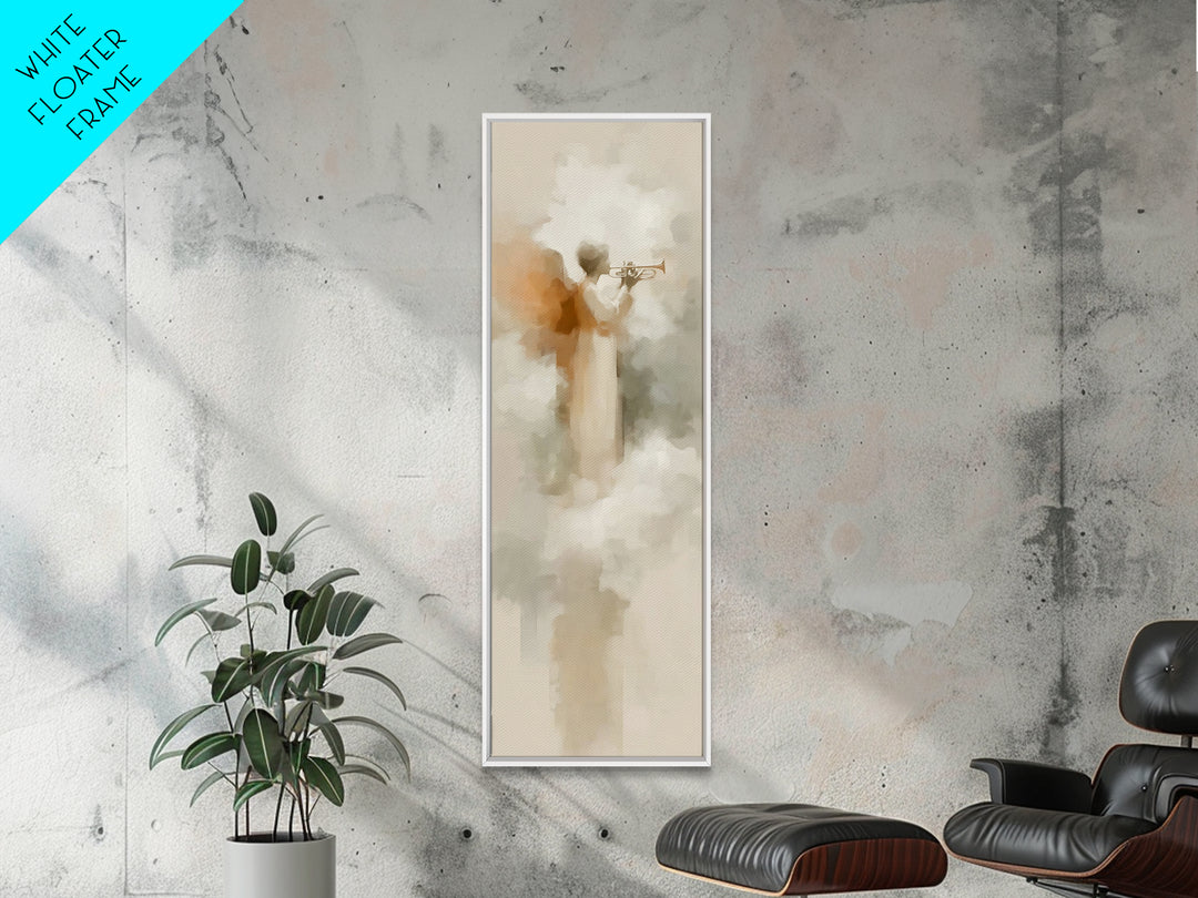 Seraphic Morning Call | Framed Canvas Print | Narrow Art | Christian Wall Art | Christian Art Canvas | Christian Christmas Art | Jesus Art