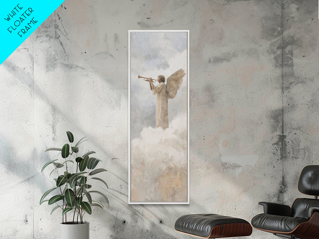 Trumpet Of Glory – Framed Canvas Print – Tall Narrow Wall Art – Christian Art Canvas – Christian Wall Art – Christian Christmas Art