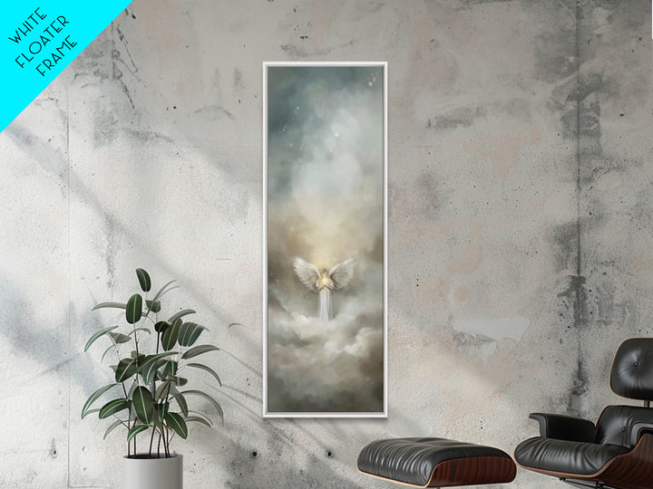 Celestial Light Keeper | Framed Canvas Print | Tall Skinny Art Print | Christian Art Canvas | Christian Christmas Art | Christian Decor