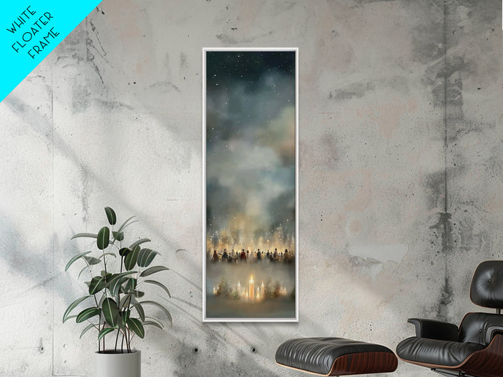 Tender Consolation | Framed Canvas Print | Christian Painting | Christian Christmas Art | Modern Christian Art | Tall Skinny Art Print