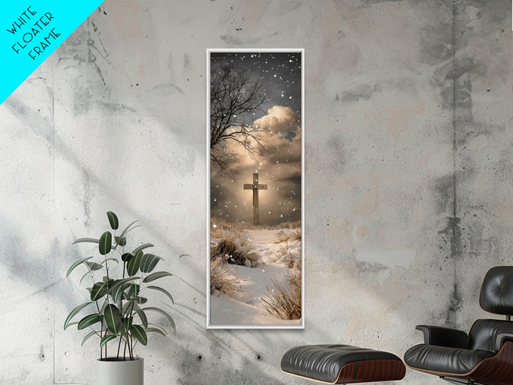 Light Of Faith – Framed Canvas Print – Christian Wall Art – Christian Art Canvas – Jesus Painting – Tall Narrow Wall Art – Christmas Art