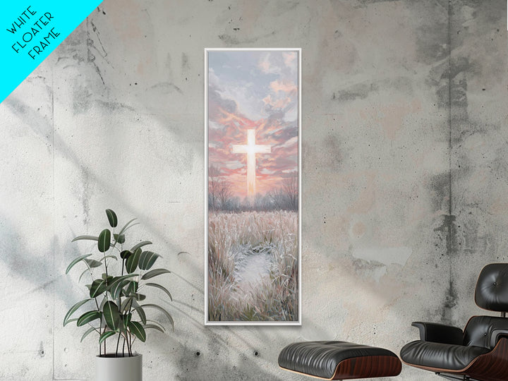 Dawn Of Grace – Framed Canvas Print – Jesus Painting – Christian Art Canvas – Tall Narrow Wall Art – Christmas Art – Christian Wall Art