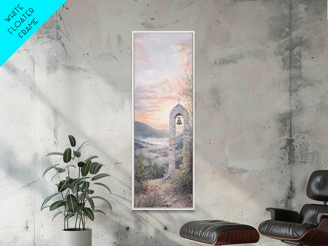 Celestial Pathway – Framed Canvas Print – Christian Art Canvas – Christmas Art – Jesus Painting – Christian Wall Art – Tall Narrow Wall Art