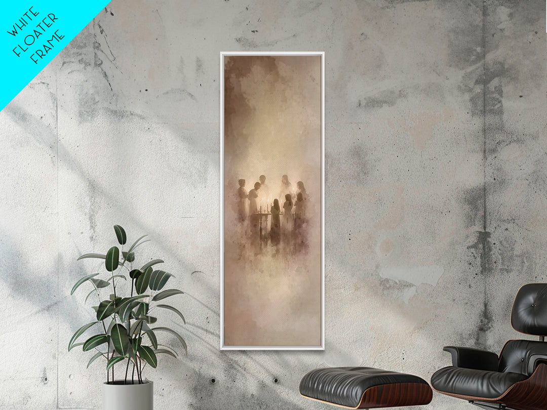 Celestial Assembly – Framed Canvas Print – Christian Art Canvas – Christian Wall Art – Narrow Art – Christian Christmas Art – Christian Dec
