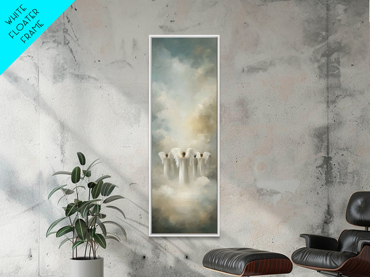 Angelic Ascent – Framed Canvas Print – Christian Wall Art – Christian Art Canvas – Tall Narrow Wall Art – Christian Christmas Art – Christm