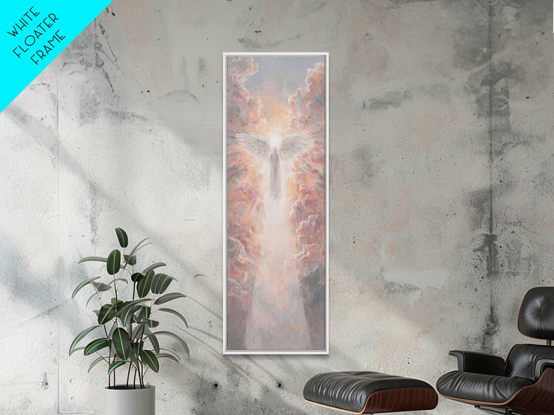 Radiant Ascension – Framed Canvas Print – Christian Art Canvas – Christian Wall Art – Tall Skinny Art Print – Christian Christmas Art – Chr