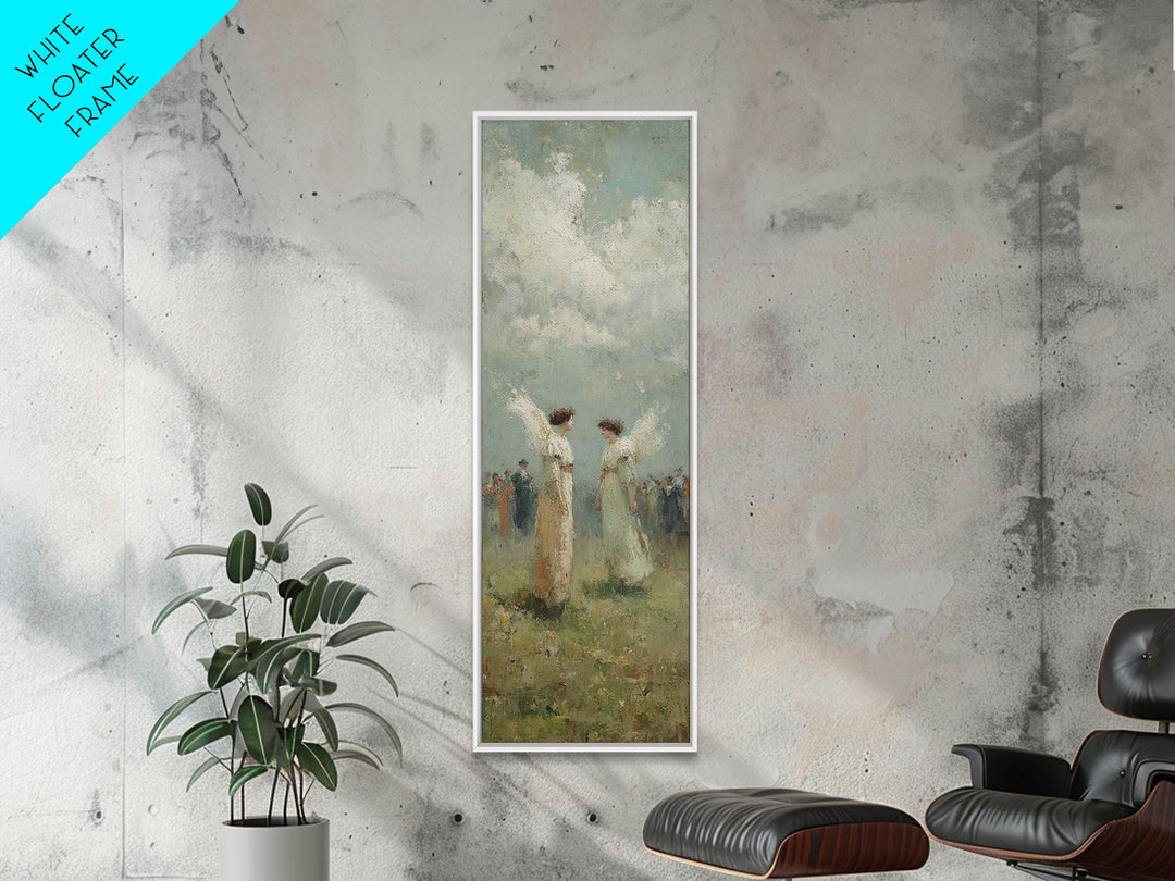 Skyward Reverence – Framed Canvas Print | Christian Art Canvas | Christian Wall Art | Tall Skinny Art Print | Christian Christmas Art | Chr