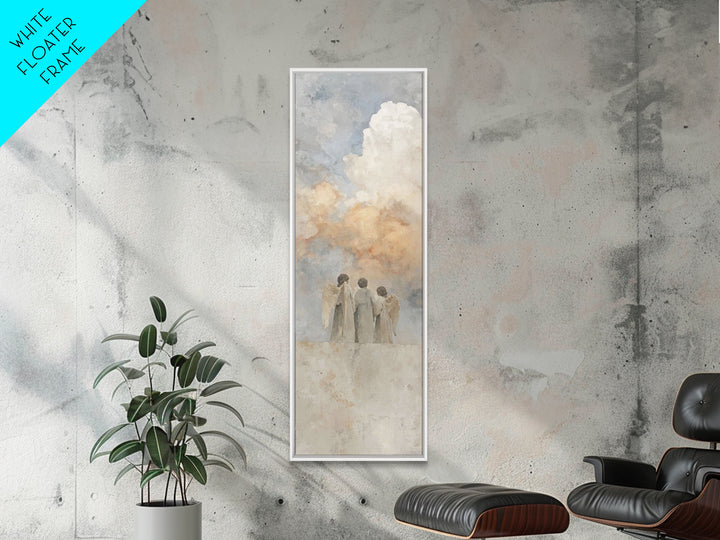 Angels In Prayer – Framed Canvas Print, Christian Wall Art, Christian Art Canvas, Narrow Art, Christian Christmas Art, Christian Gift Ideas