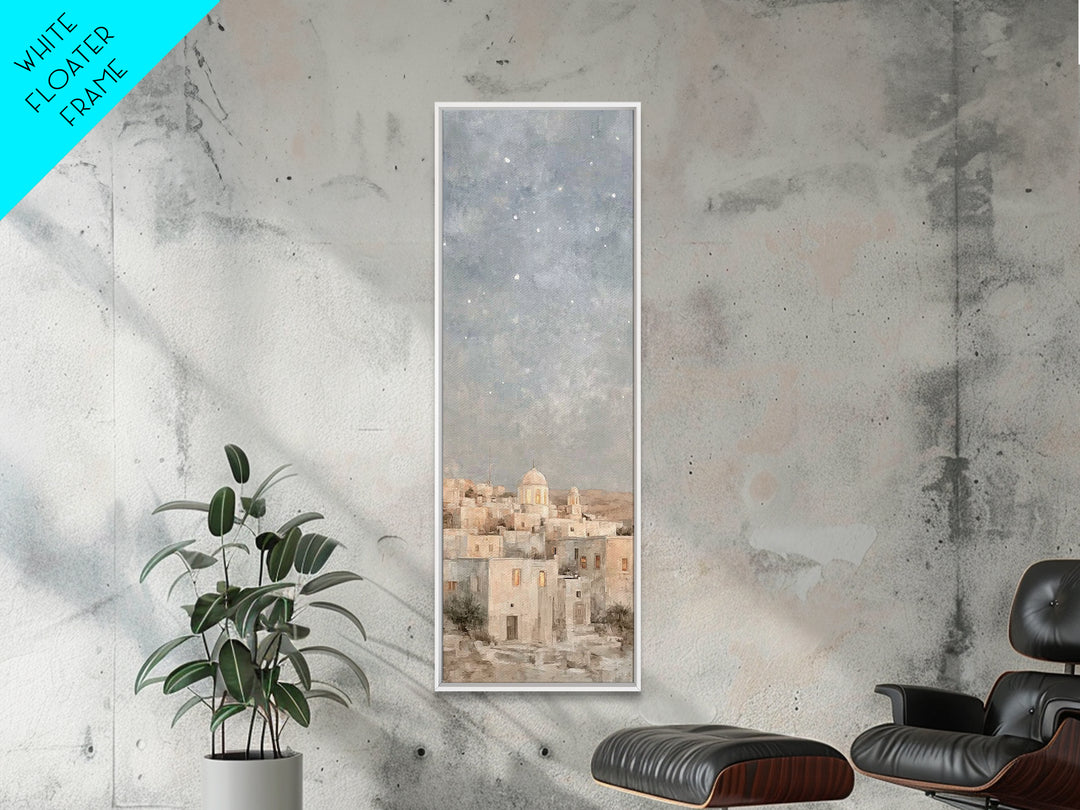 Guiding Night Star – Framed Canvas Print – Skinny Art – Christian Art Canvas – Christmas Art – Christian Wall Art – Christian Decor – Chris