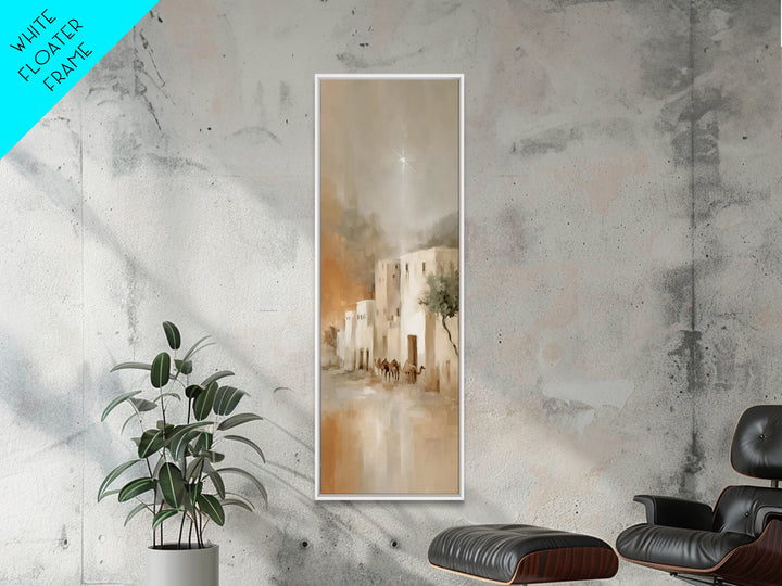 Silent Bethlehem Sky – Framed Canvas Print – Skinny Art – Christian Wall Art – Christian Art Canvas – Christian Christmas Art – Christian D