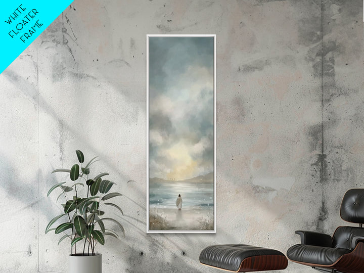 Radiance Of Mercy | Framed Canvas Print | Tall Narrow Wall Art | Christian Wall Art | Christian Art Canvas | Jesus Painting