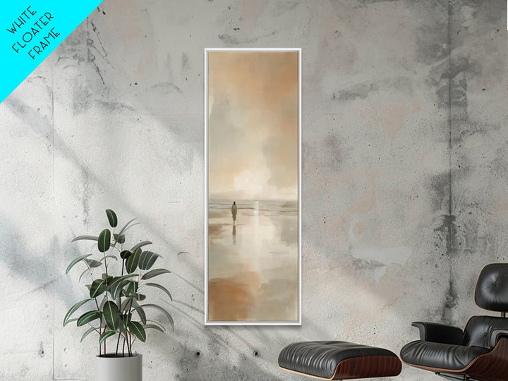 Shoreline Of Peace | Framed Canvas Print | Narrow Art | Christian Wall Art | Christian Art Canvas | Jesus Painting | Christian Christmas Ar