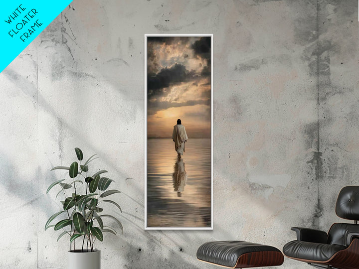 Evening Glory Path | Framed Canvas Print | Skinny Art | Christian Wall Art | Jesus Painting | Christian Art Canvas | Christian Christmas Ar