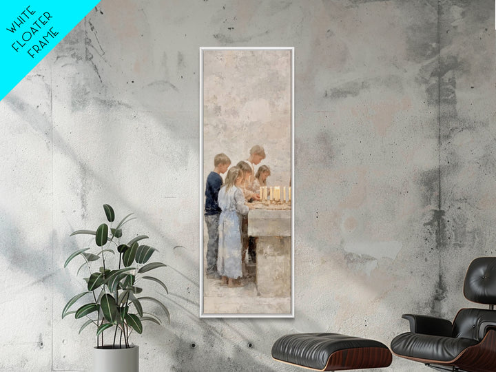 Children Of Blessing | Framed Canvas Print | Narrow Art | Christian Art Canvas | Christian Wall Art | Christian Gift | Christian Christmas