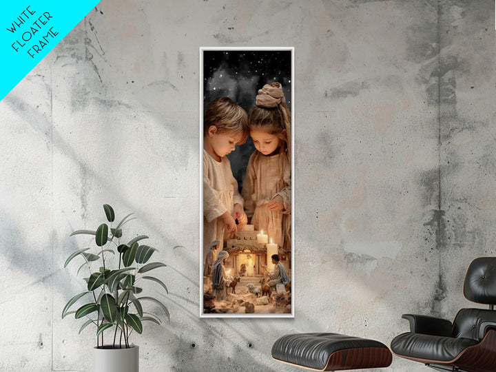 The Guiding Light - Framed Canvas Print - Christian Wall Art - Christian Art Canvas - Christian Christmas Art - Tall Narrow Wall Art