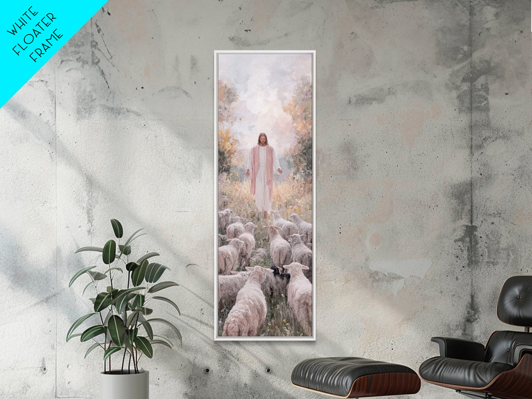 Pasture Of Light – Framed Canvas Print – Christian Art Print – Jesus Painting – Skinny Art – Christian Wall Art – Christian Art