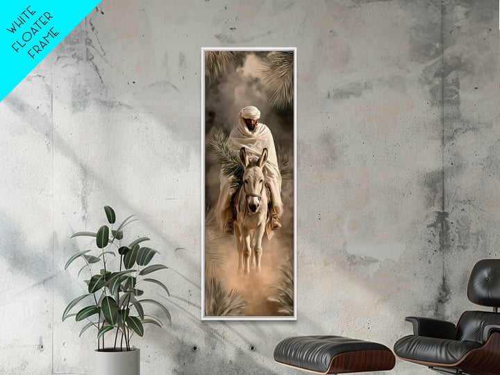 King Of Palms – Framed Canvas Print – Christian Art Canvas – Christian Art – Narrow Art – Christian Wall Art – Jesus Painting