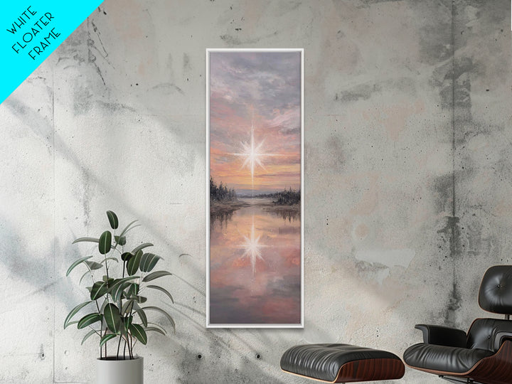 Silent Birth Refuge – Framed Canvas Print – Christian Wall Art – Vintage Christmas Art – Christian Art Print – Skinny Art