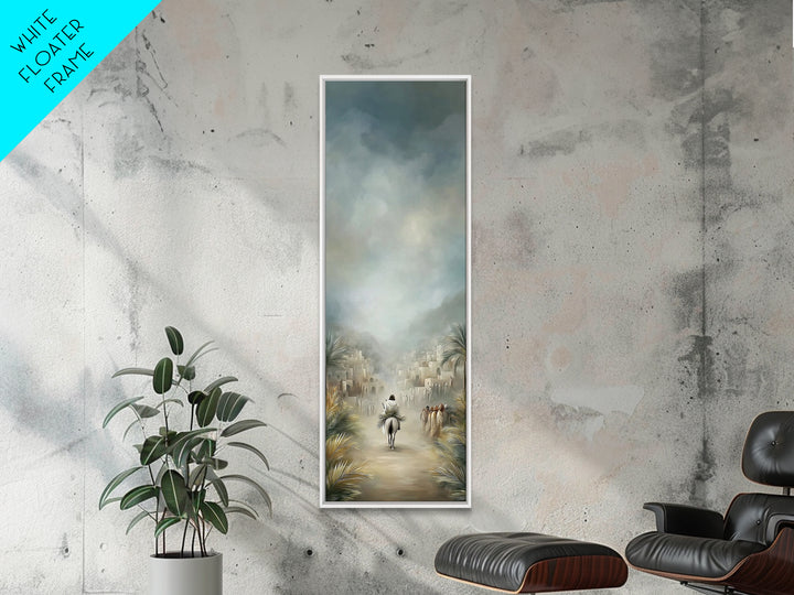 Entrance Of Peace – Framed Canvas Print – Christian Art – Christian Wall Art – Narrow Art – Jesus Painting – Christian Art Canvas