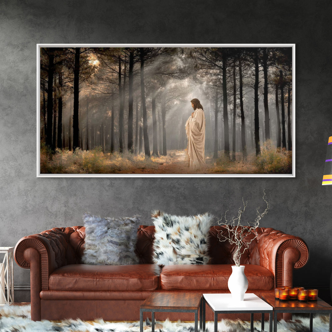 Radiant Redeemer | Framed Canvas Print | Christian Art Canvas | Jesus Painting | Christmas Wall Art | Christian Christmas Art | Christian D