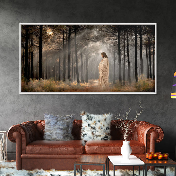 Radiant Redeemer | Framed Canvas Print | Christian Art Canvas | Jesus Painting | Christmas Wall Art | Christian Christmas Art | Christian D