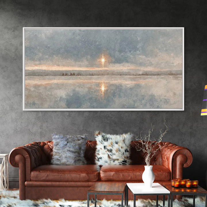 The Guiding Star – Framed Canvas Print – Christian Wall Art – Christian Art Canvas – Jesus Painting – Christian Christmas Art – Art Prints