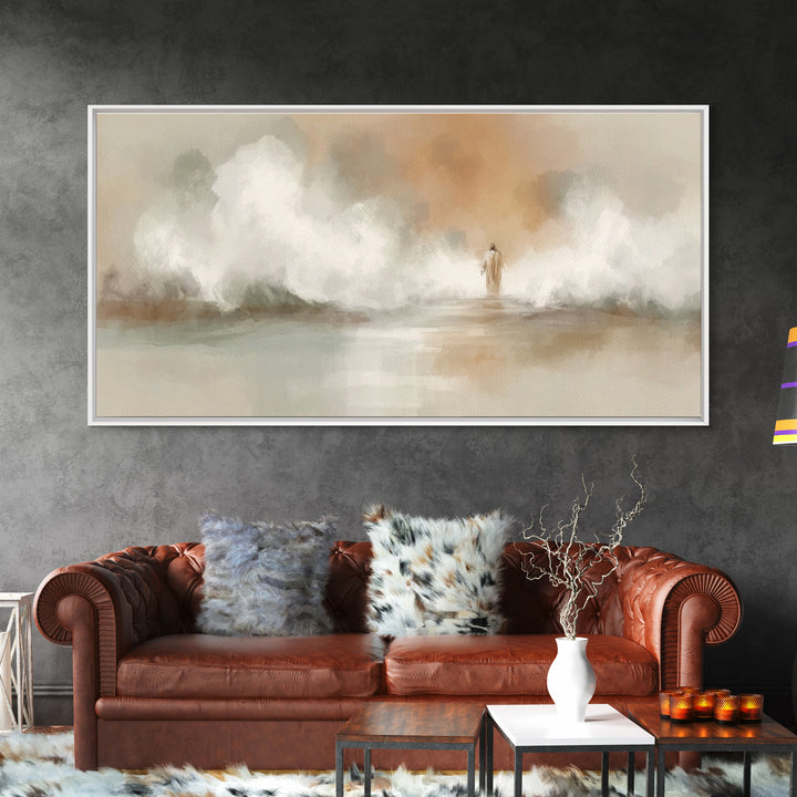 Waves of Mercy | Framed Canvas Print | Christian Art Canvas | Christian Wall Art | Jesus Painting | Modern Christian Art | Christian Gift