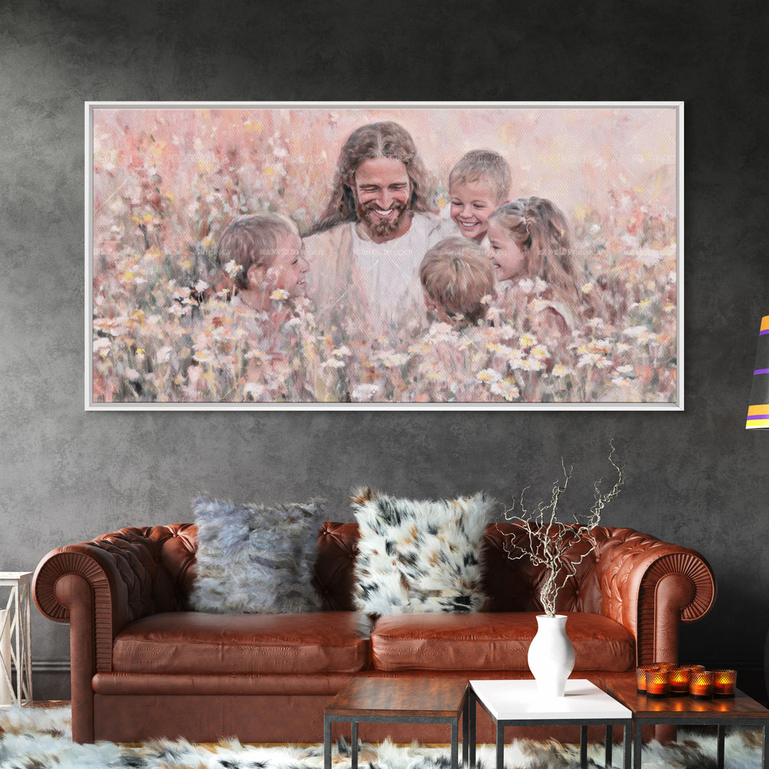 Field of Blessings | Framed Canvas Print | Christian Art Canvas | Christian Wall Art | Jesus Painting | Christian Art Print | Christian Gif