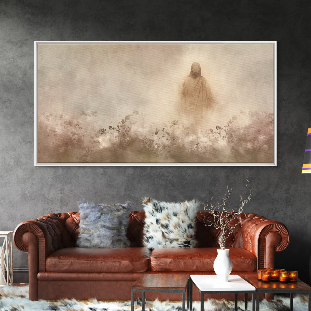 Eternal Bloom Grace | Framed Canvas Print | Christian Art Canvas | Christian Paintings | Jesus Painting | Christian Christmas Art | Christi