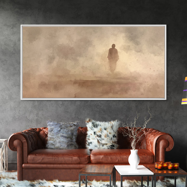 Desert Grace Mist, Framed Canvas Print, Christian Wall Art, Jesus Painting, Christian Art Canvas, Christian Decor, Modern Christian Art, Su