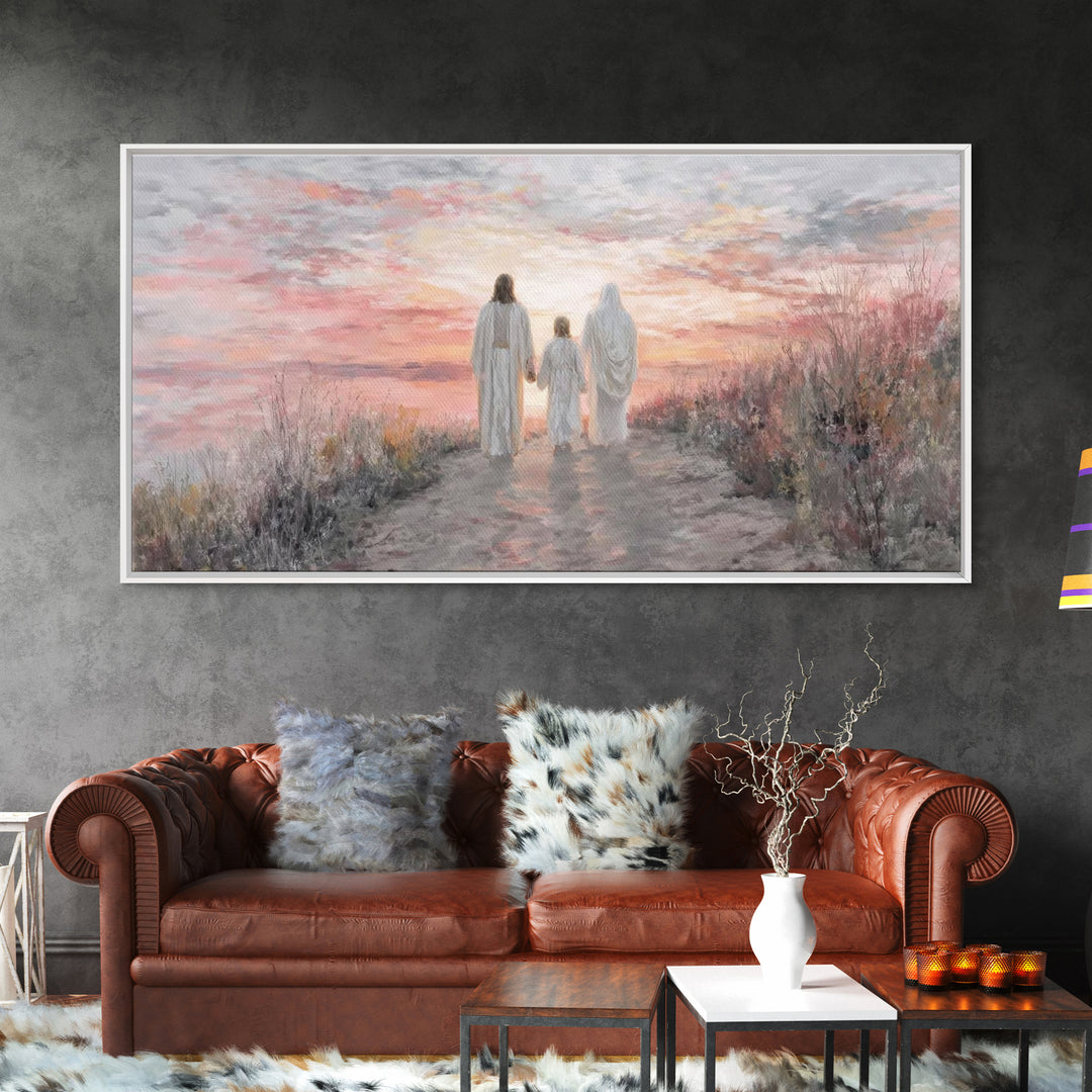 Path Of Grace – Framed Canvas Print – Christian Wall Art – Jesus Painting – Christian Art Canvas – Christian Christmas Art – Christmas Art