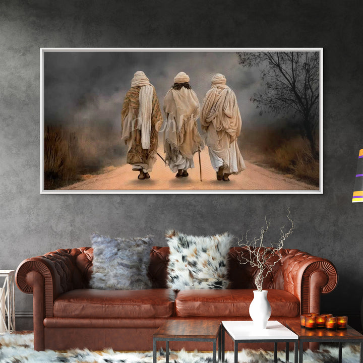 Sacred Companions, Framed Canvas Print, Christian Art Canvas, Jesus Painting, Christian Wall Art, Christian Christmas Art, Christmas Art
