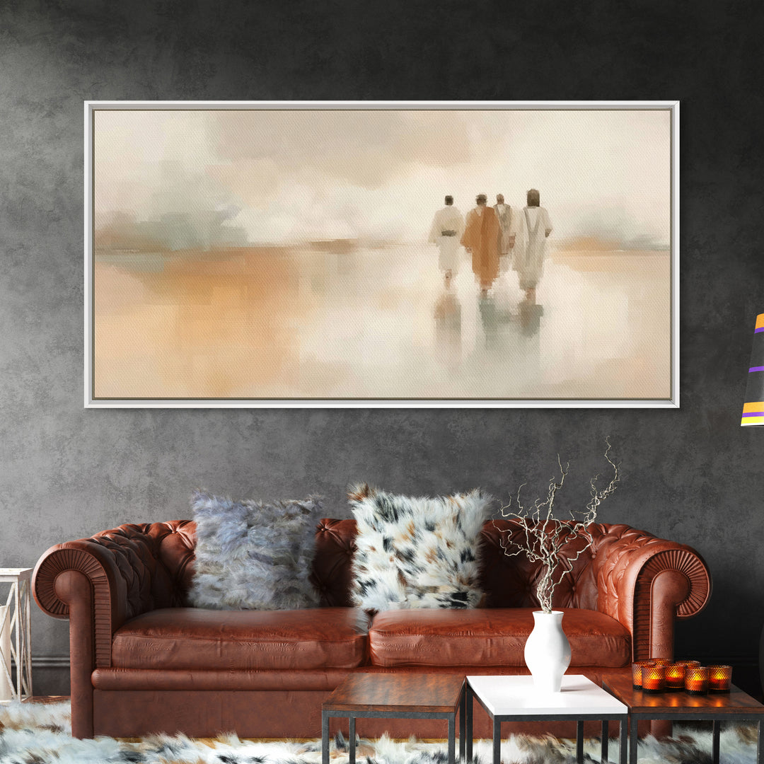 Faithful Journey - Framed Canvas Print - Christian Wall Art - Christian Art Print - Jesus Painting - Modern Christian Painting - Christmas