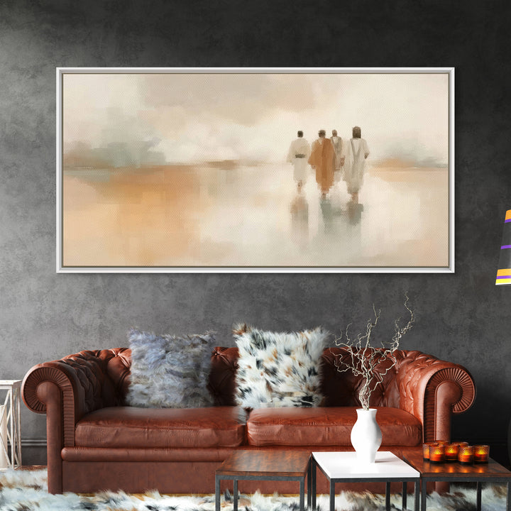 Faithful Journey - Framed Canvas Print - Christian Wall Art - Christian Art Print - Jesus Painting - Modern Christian Painting - Christmas