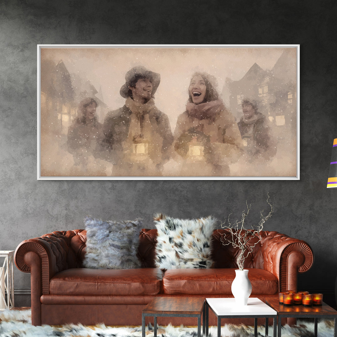 Winter Joy - Framed Canvas Print - Christmas Wall Art - Christian Christmas Art - Christian Art Canvas - Christmas Art - Christian Decor