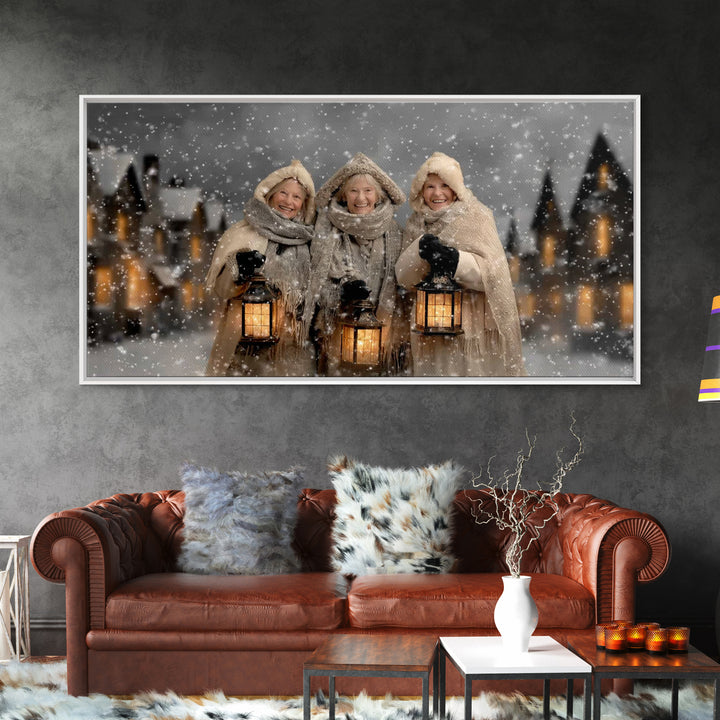 Winter Lantern Grace – Framed Canvas Print – Christmas Wall Art – Christian Art Canvas – Christian Christmas Art – Christian Gift Ideas – C