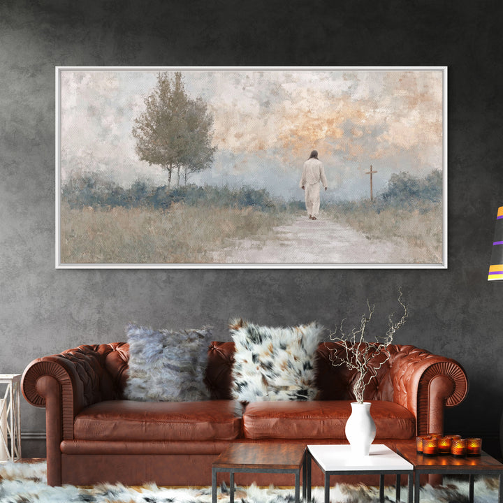 Path Of Mercy – Framed Canvas Print – Christian Wall Art – Jesus Painting – Christian Art Canvas – Christian Decor