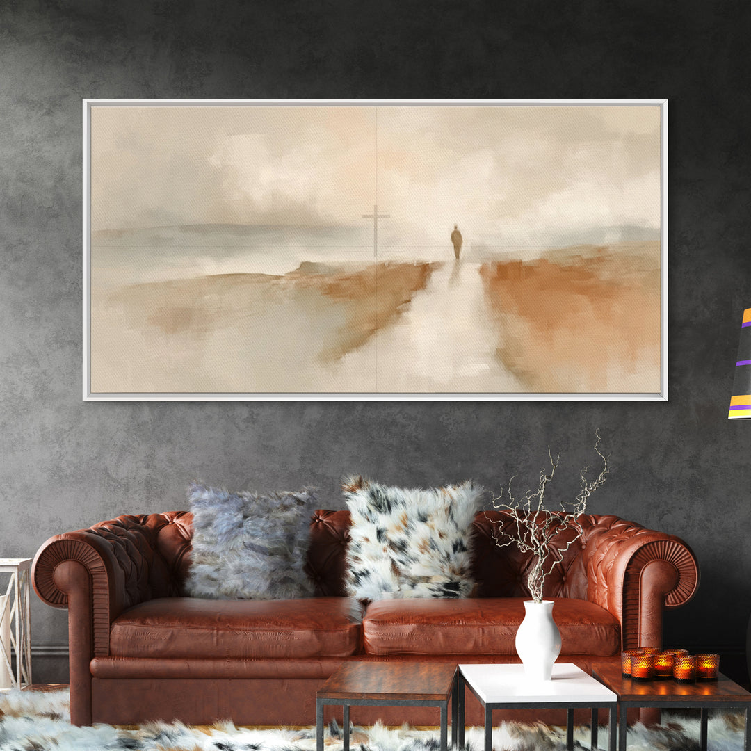 Dawn Of Hope, Framed Canvas Print, Christian Art Canvas, Christian Christmas Art, Jesus Painting, Christmas Wall Art