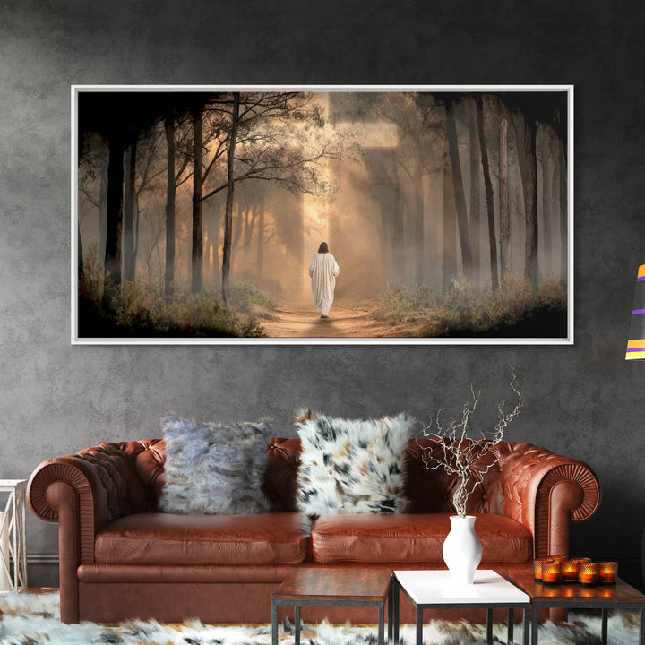Forest Of Grace – Framed Canvas Print – Christian Art – Jesus Painting – Christian Wall Art – Christian Decor