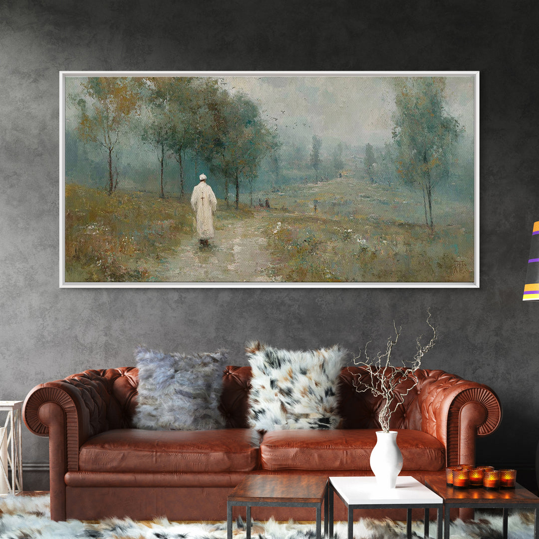 Peaceful Calling, Framed Canvas Print, Christian Wall Art, Christian Art Painting, Jesus Painting Canvas, Christian Decor