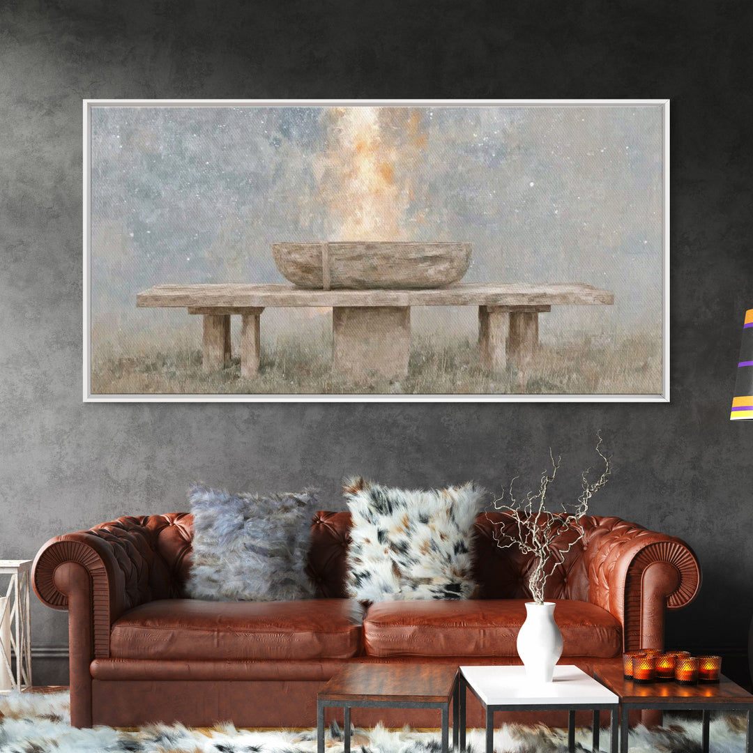 Sacred Offering | Framed Canvas Print | Christian Art Canvas | Christian Wall Art | Christian Painting | Christian Decor