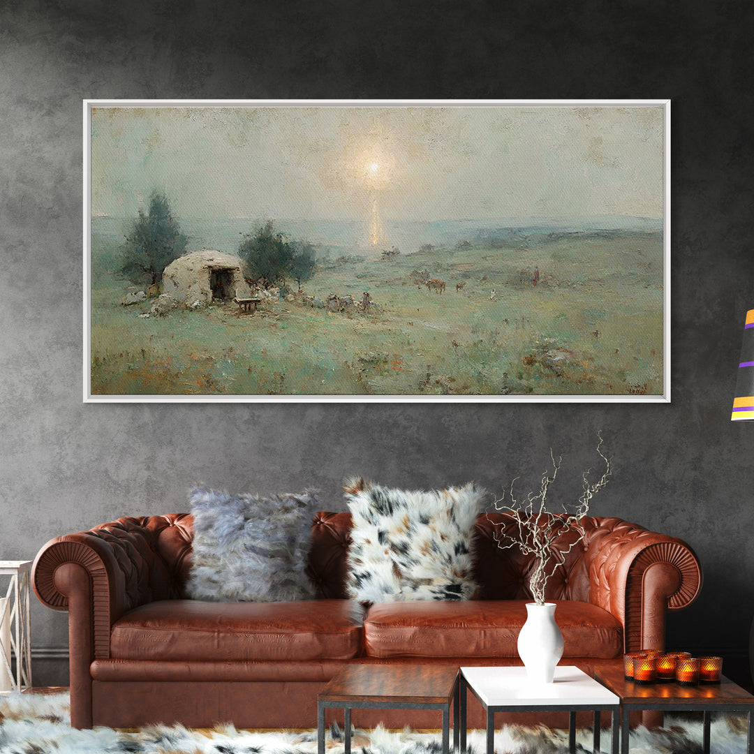 Shepherds Light | Framed Canvas Print | Christian Christmas Art | Christmas Wall Art | Christian Art Canvas | Christian Decor