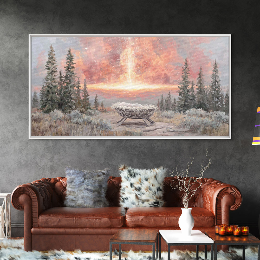 Star Of Bethlehem – Framed Canvas Print – Christian Christmas Art – Christmas Wall Art – Christian Art Canvas – Christian Decor