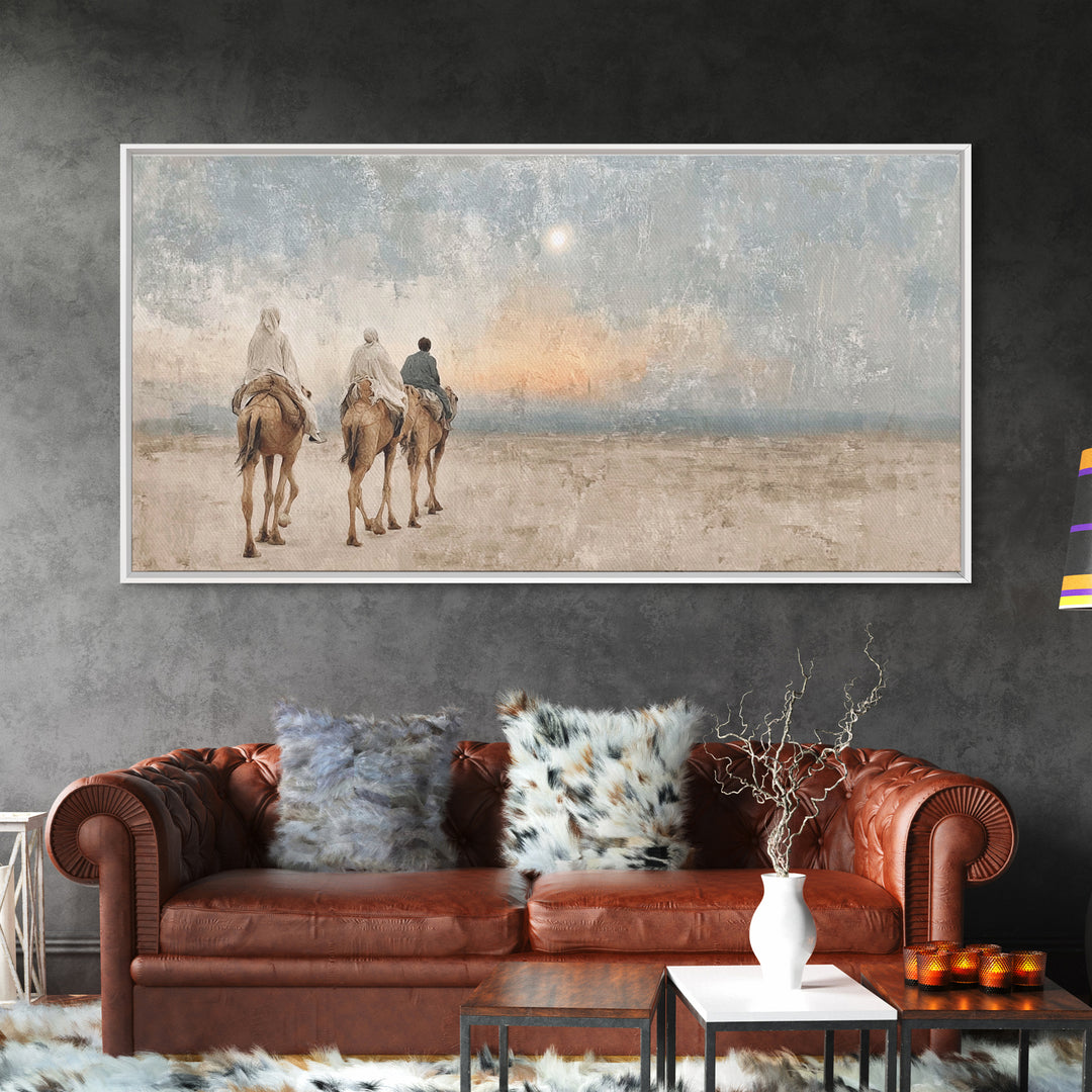 Journey Of Faith – Framed Canvas Print – Christian Art Canvas – Christmas Wall Art – Christian Christmas Art – Christian Decor
