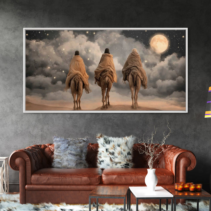 Night Of Witness | Framed Canvas Print | Christian Wall Art | Christmas Canvas Wall Art | Christian Christmas Art | Christian Decor